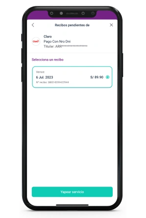 Billetera Movil - Yape 6 | Claro Peru