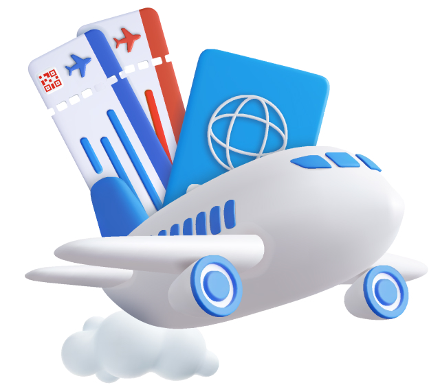 Avión sobre el mapa mundial