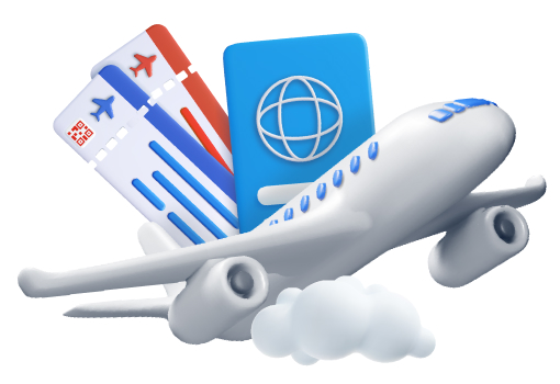 Avión sobre el mapa mundial