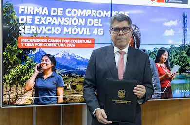 Claro Perú firma compromiso de expansión mediante el Canon por Cobertura 2026